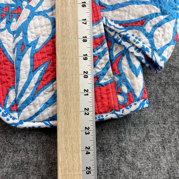 Patty Kim Womens Quilted Jacket Size Small Reversible Print Tropical - Picture 9 of 11